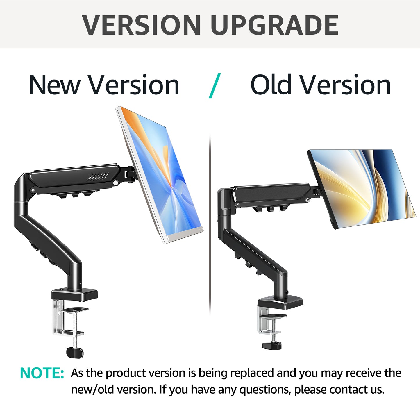 MOUNT PRO Single Monitor Desk Mount for 13-32 Inch Screen,Adjustable Gas Spring Monitor Arm with Tilt,Swivel,Rotatable,VESA Mounts Fit 4.4-19.8 lbs