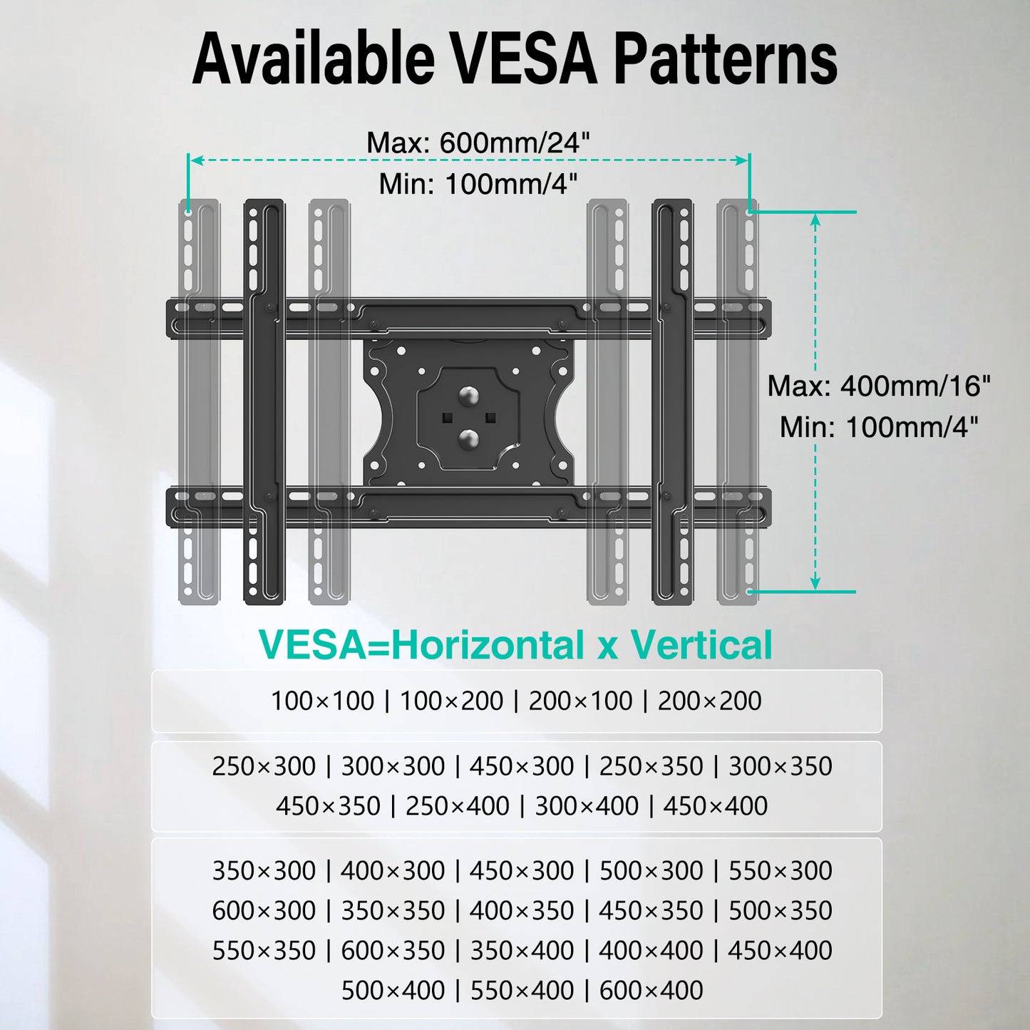 MOUNT PRO Ceiling TV Mount for Most 37-75 Inch TVs, 56.9" Height Adjustable Full Motion Ceiling Mount for Flat or Sloped Roof, Holds up to 99 lbs, Max VESA 600x400mm