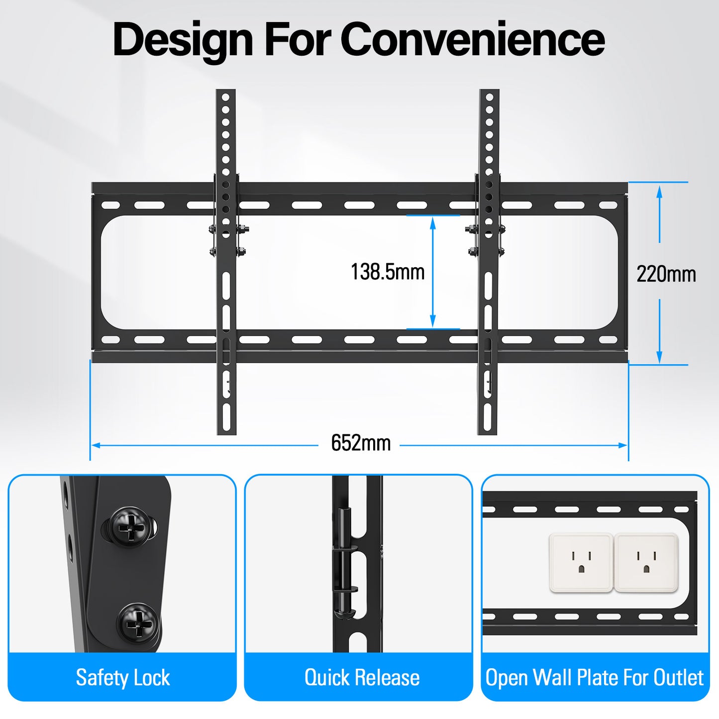 MOUNT PRO Tilting TV Wall Mount for TVs up to 75 Inch, 110 lbs, Max VESA 600x400mm, Low Profile TV Bracket Fits 24" Wood Stud