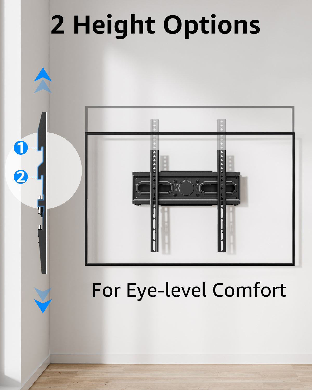MOUNT PRO Full Motion TV Wall Mount for Most 26-70 Inch TVs, Holds up to 99 lbs, Max VESA 400x400mm, Fits 16" Wood Stud