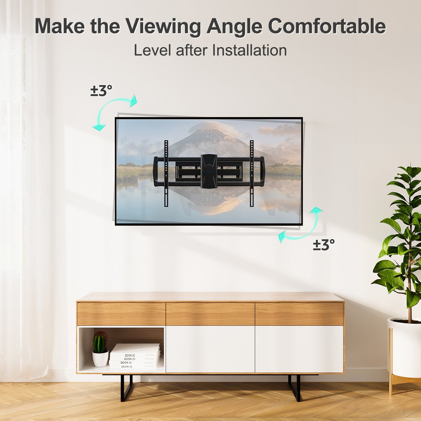 MOUNT PRO Full Motion TV Wall Mount for Most 42-82 inch TVs, Wall Mount Bracket with Articulating Swivel and Tilt, Max VESA 600x400mm, Holds up to 100lb
