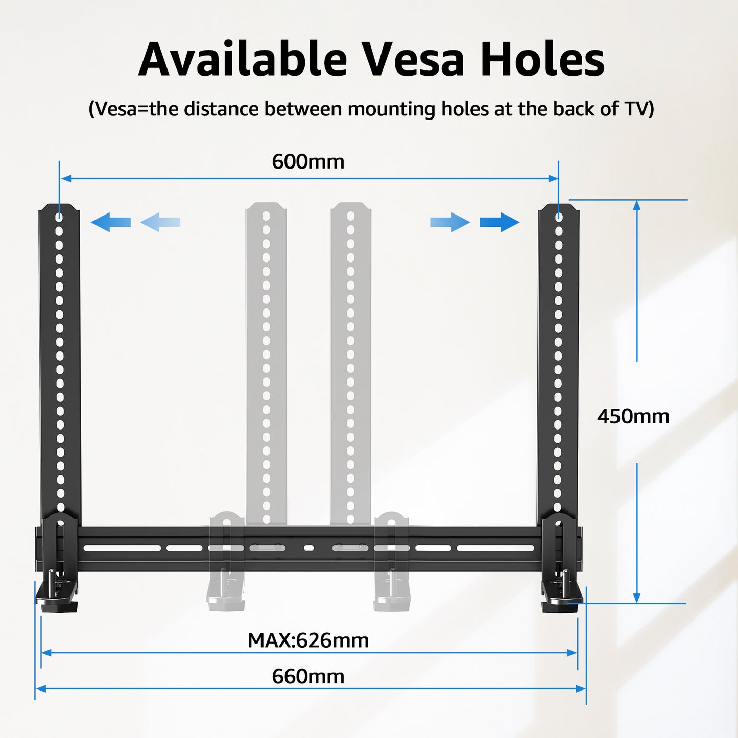 MOUNT PRO Universal Soundbar Mount, Sound Bar TV Bracket with 17.7" Longer Bracket Mounting Above or Under TV with/Without Holes, 6.5" Holder Swivel to Fit Various Soundbar, Up to 20 LBS