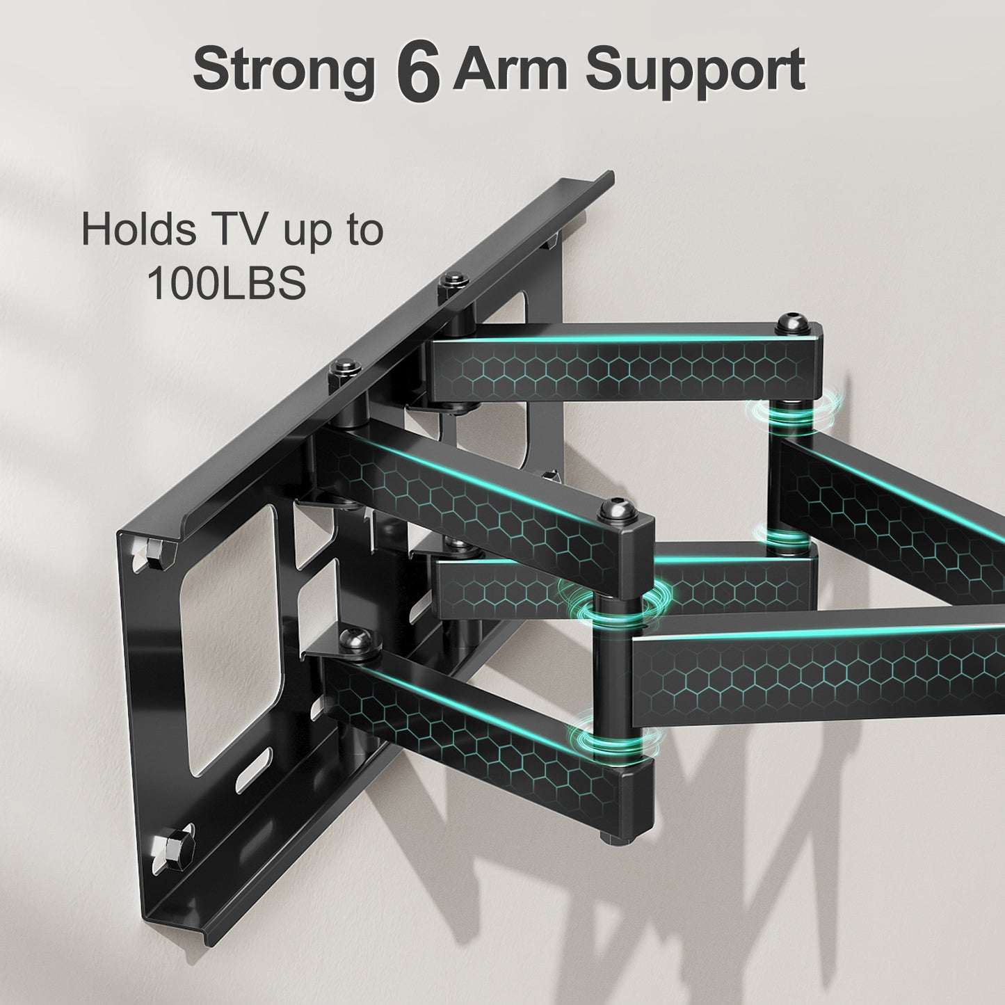 MOUNT PRO Full Motion TV Wall Mount for Most 42-82 inch TVs, Wall Mount Bracket with Articulating Swivel and Tilt, Max VESA 600x400mm, Holds up to 100lb