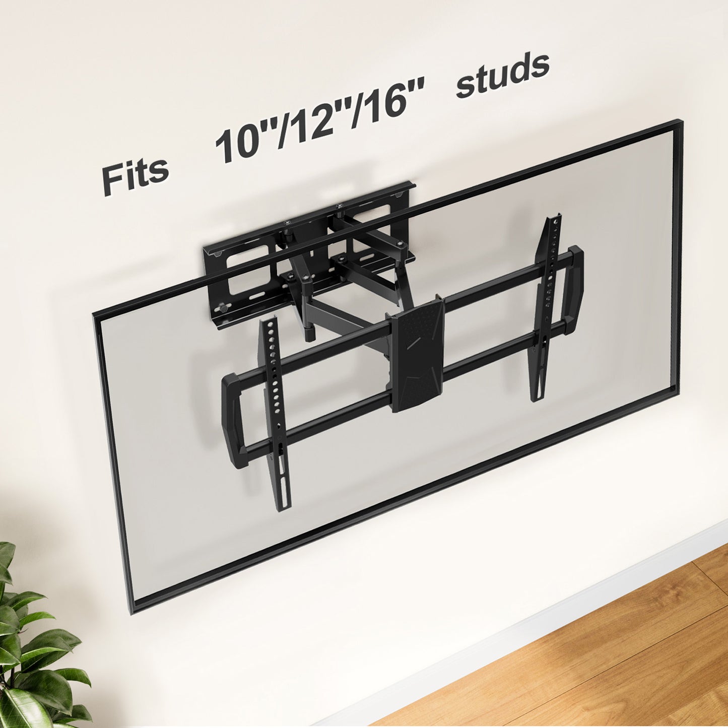 MOUNT PRO Full Motion TV Wall Mount for Most 42-82 inch TVs, Wall Mount Bracket with Articulating Swivel and Tilt, Max VESA 600x400mm, Holds up to 100lb