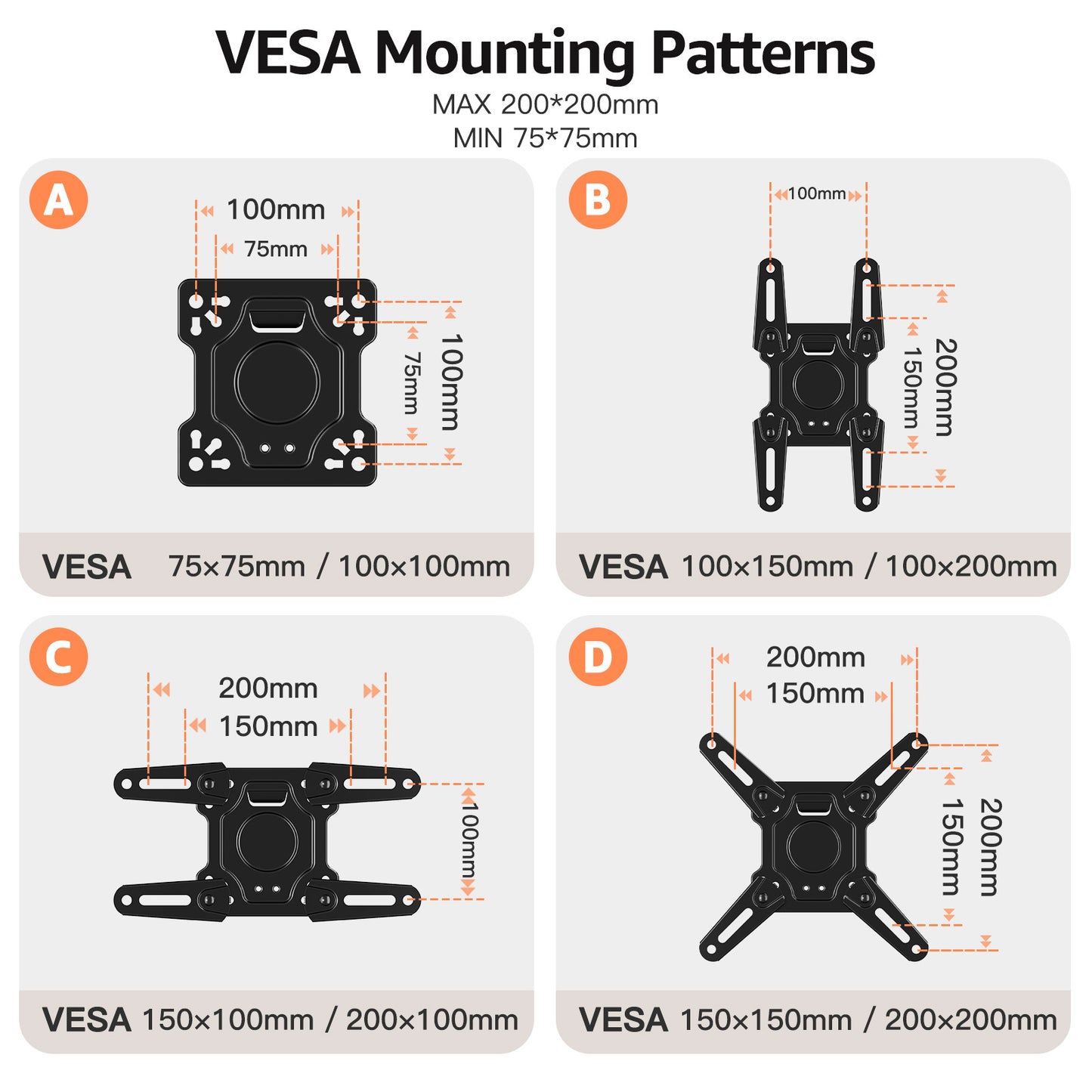 MOUNT PRO Full Motion Lockable RV TV Mount - Fits 13-43 Inch TVs, Max 33LBS, VESA 200x200mm - Perfect for Camper, Truck, Trailer, Marine Boat, Motor Home