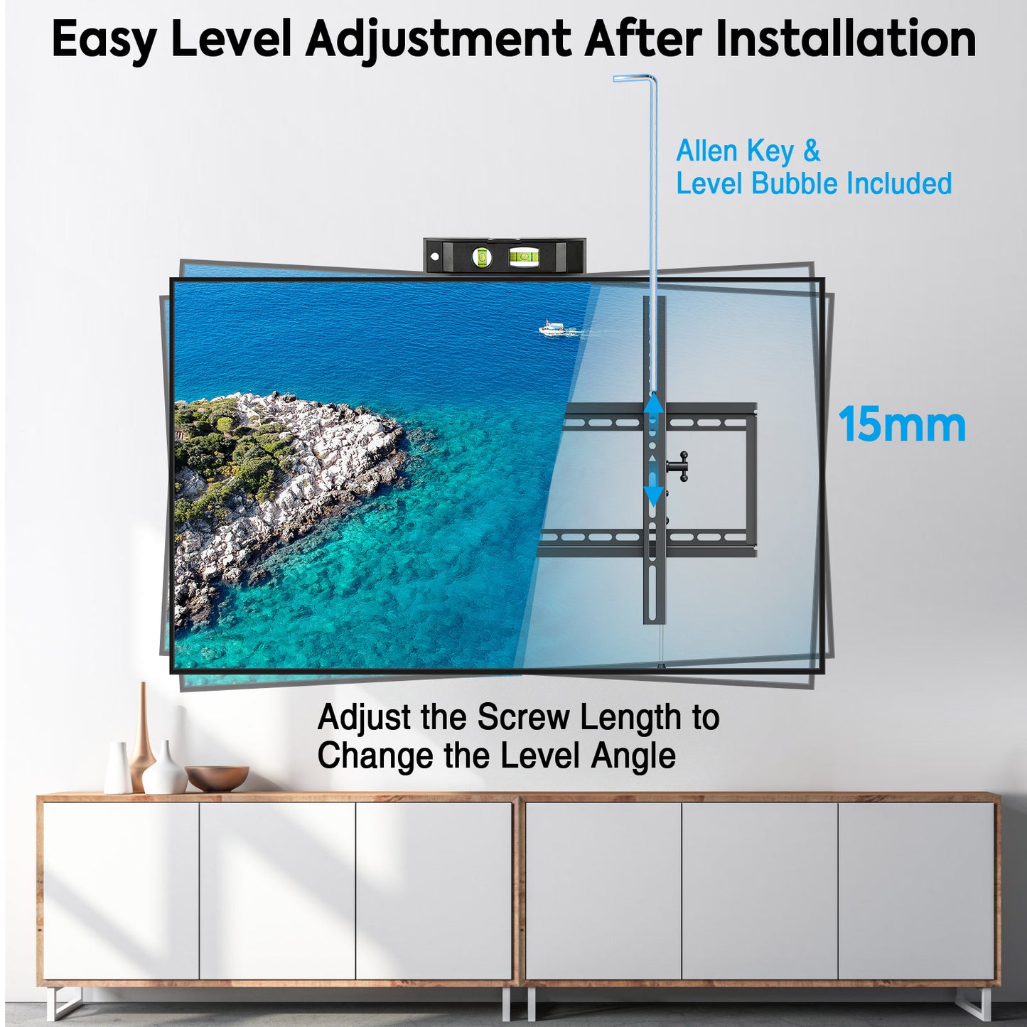 MOUNT PRO Tilting TV Wall Mount for 37''-86" TVs, Supports Televisions Weighing Up to 120lbs